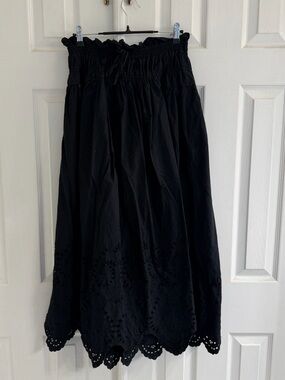 Moon River embroidered maxi skirt M